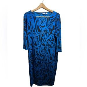 NWT. Chicos Travelers Print Classic Dress. Long sleeve. Size 2 (US size 12/14).